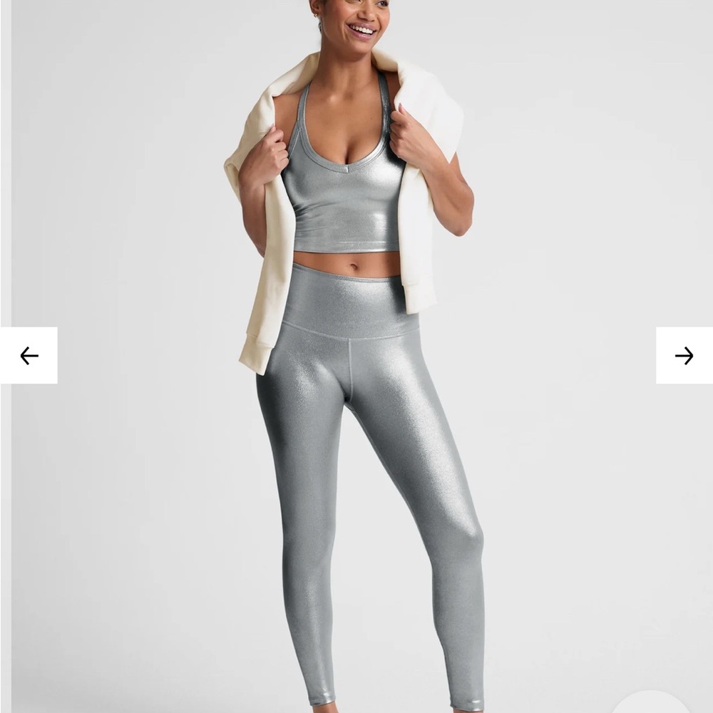 Beyond Yoga Metallic Silver Leggings - Picture 5 of 11